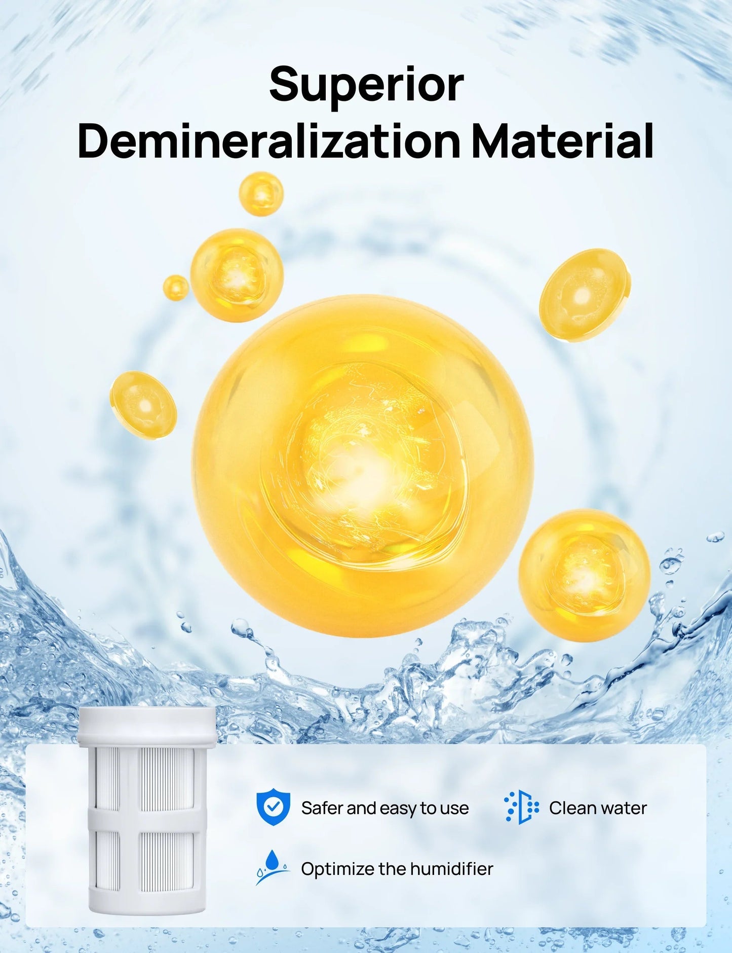 Demineralization Cartridge 3-Pack for Humidifiers for HM735S - DREO