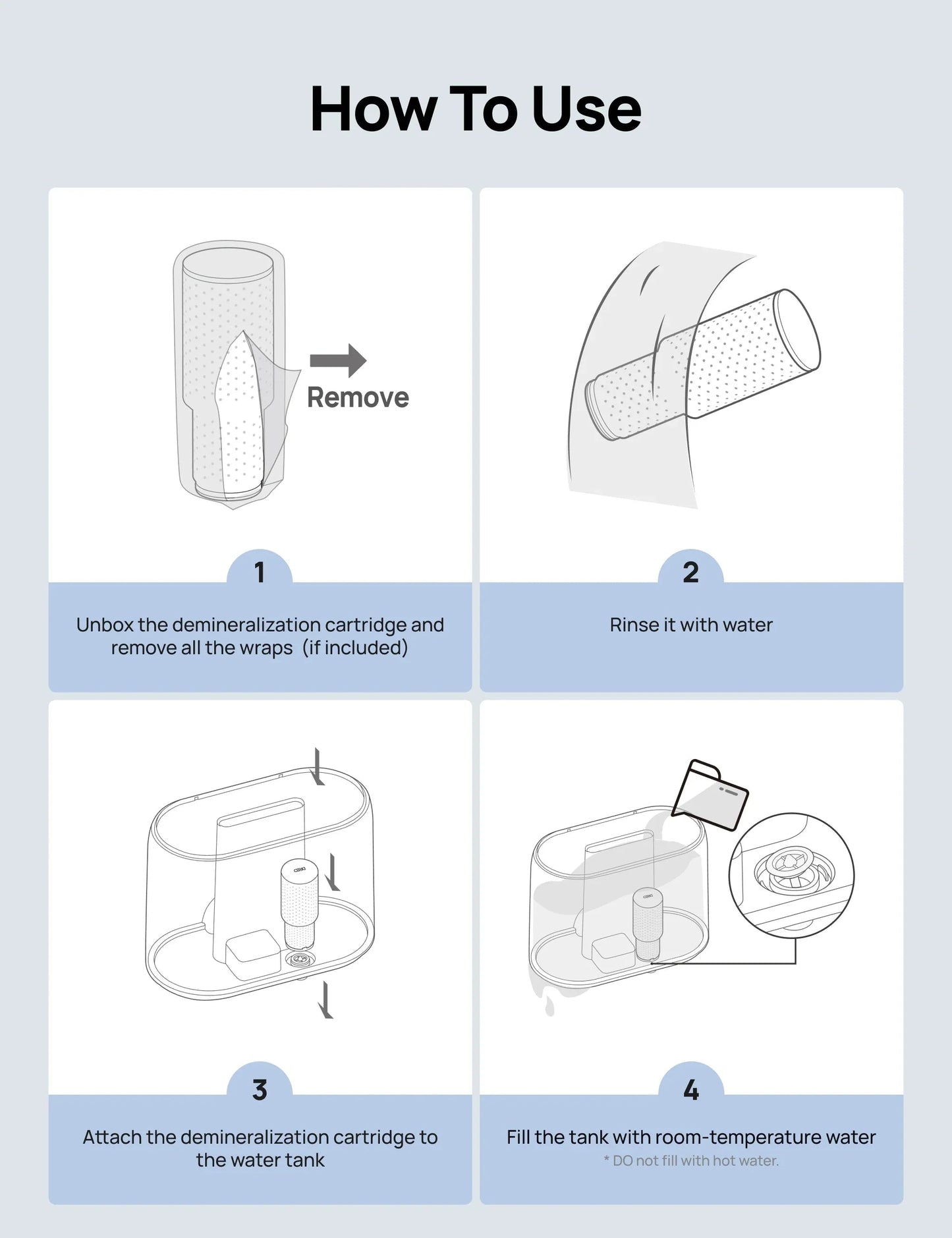 Demineralization Cartridge for Humidifiers - 3-Pack,Compatible with Dreo Humidifiers HM311/311S/524/524S/306 - DREO