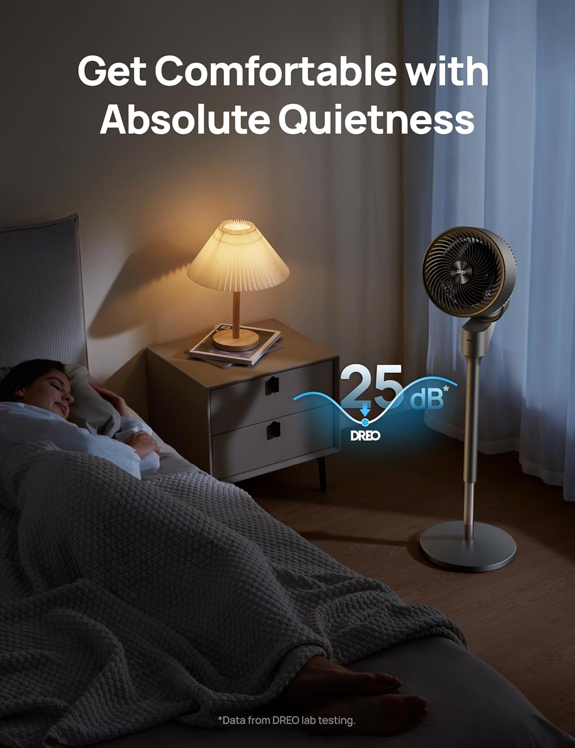 Dreo Fan for Bedroom Standing Fan Pedestal Fans Air Circulator