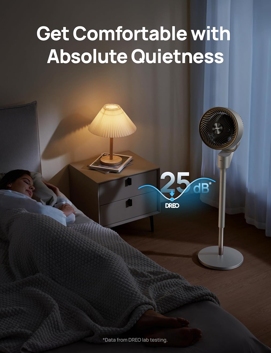 Dreo Fan for Bedroom Standing Fan Pedestal Fans Air Circulator